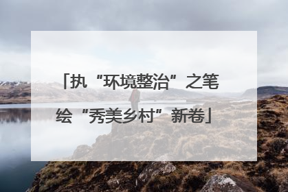 执“环境整治”之笔 绘“秀美乡村”新卷