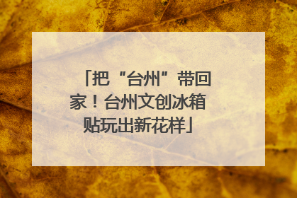 把“台州”带回家！台州文创冰箱贴玩出新花样