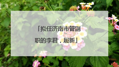 拟任济南市管副职的李君，履新