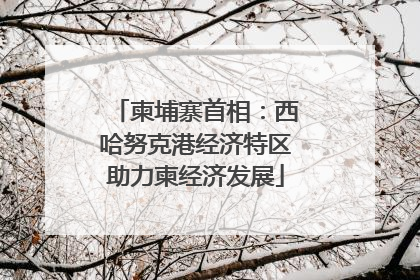柬埔寨首相：西哈努克港经济特区助力柬经济发展