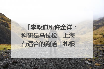 李政道所许金祥：科研是马拉松，上海有适合的跑道｜扎根上海，从0到1