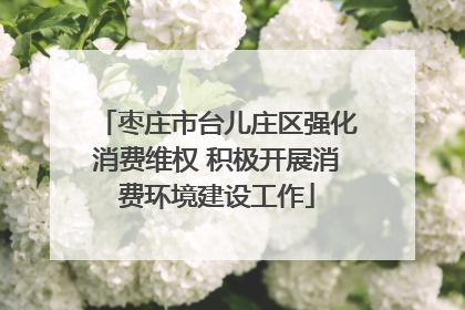 枣庄市台儿庄区强化消费维权 积极开展消费环境建设工作