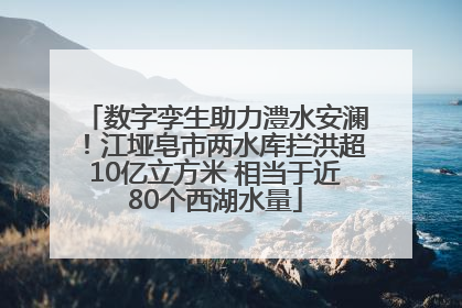 数字孪生助力澧水安澜！江垭皂市两水库拦洪超10亿立方米 相当于近80个西湖水量