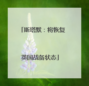 斯塔默：将恢复英国战备状态