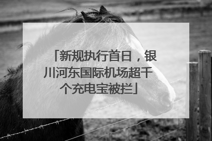 新规执行首日，银川河东国际机场超千个充电宝被拦