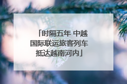 时隔五年 中越国际联运旅客列车抵达越南河内
