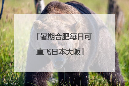 暑期合肥每日可直飞日本大阪