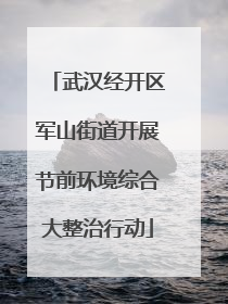 武汉经开区军山街道开展节前环境综合大整治行动
