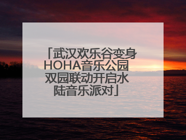 武汉欢乐谷变身HOHA音乐公园 双园联动开启水陆音乐派对