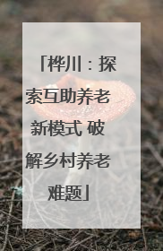 桦川：探索互助养老新模式 破解乡村养老难题