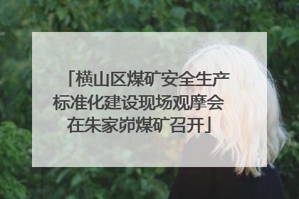 横山区煤矿安全生产标准化建设现场观摩会在朱家峁煤矿召开