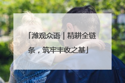 潍观众语｜精耕全链条，筑牢丰收之基