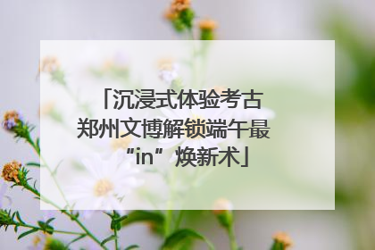 沉浸式体验考古 郑州文博解锁端午最“in”焕新术