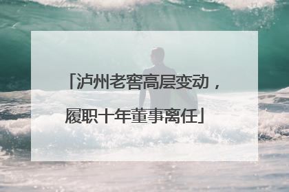 泸州老窖高层变动，履职十年董事离任