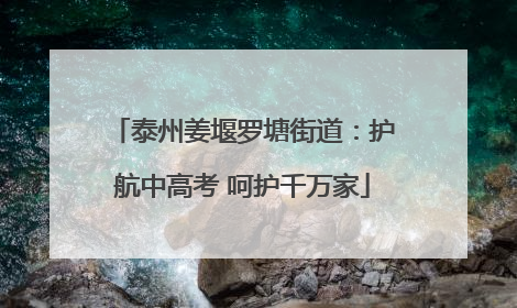 泰州姜堰罗塘街道：护航中高考 呵护千万家