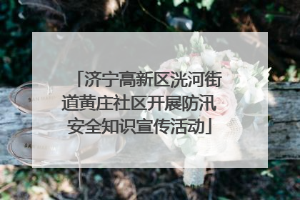 济宁高新区洸河街道黄庄社区开展防汛安全知识宣传活动