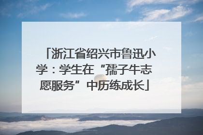 浙江省绍兴市鲁迅小学：学生在“孺子牛志愿服务”中历练成长