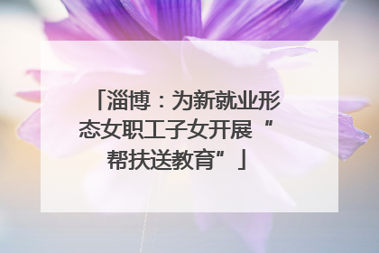 淄博：为新就业形态女职工子女开展“帮扶送教育”