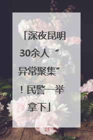 深夜昆明30余人“异常聚集”！民警一举拿下