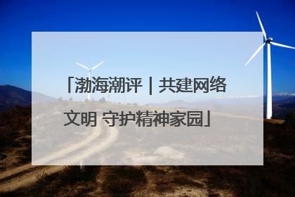 渤海潮评｜共建网络文明 守护精神家园