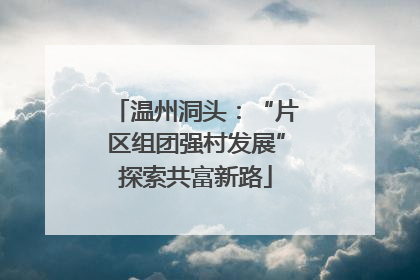 温州洞头：“片区组团强村发展”探索共富新路