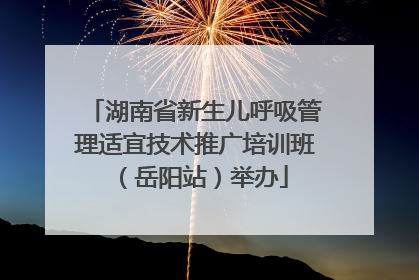 湖南省新生儿呼吸管理适宜技术推广培训班（岳阳站）举办