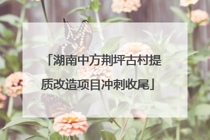 湖南中方荆坪古村提质改造项目冲刺收尾