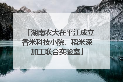 湖南农大在平江成立香米科技小院、稻米深加工联合实验室