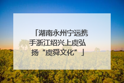湖南永州宁远携手浙江绍兴上虞弘扬“虞舜文化”
