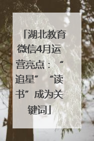 湖北教育微信4月运营亮点：“追星”“读书”成为关键词