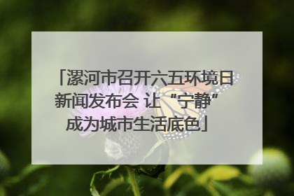 漯河市召开六五环境日新闻发布会 让“宁静”成为城市生活底色
