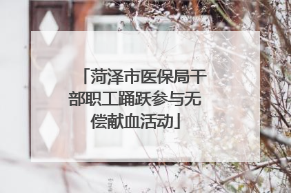 菏泽市医保局干部职工踊跃参与无偿献血活动