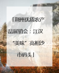 荆州优质农产品展销会：江汉“美味”亮相沙市码头