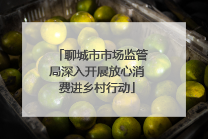 聊城市市场监管局深入开展放心消费进乡村行动