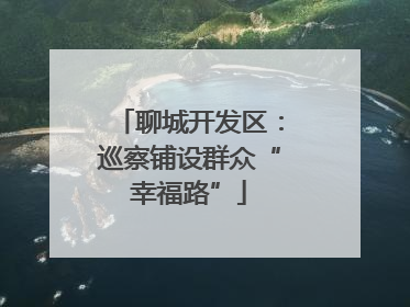 聊城开发区：巡察铺设群众“幸福路”