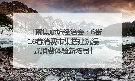 聚焦廊坊经洽会：6街16巷消费市集搭建沉浸式消费体验新场景