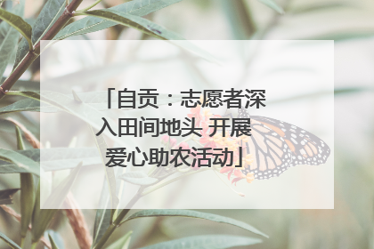 自贡：志愿者深入田间地头 开展爱心助农活动