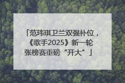 范玮琪卫兰双强补位，《歌手2025》新一轮张榜赛重磅“开大”