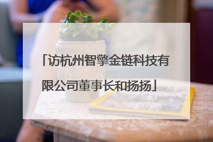 访杭州智擎金链科技有限公司董事长和扬扬