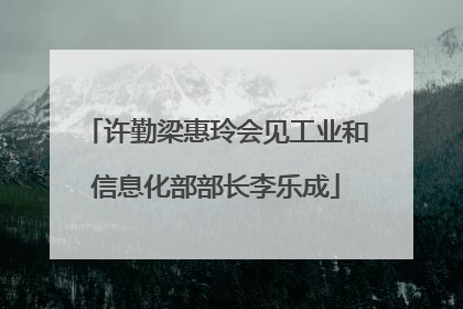 许勤梁惠玲会见工业和信息化部部长李乐成