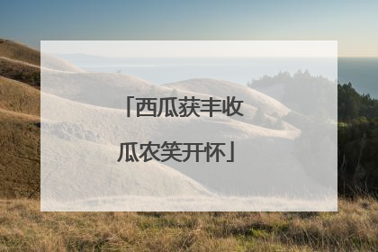 西瓜获丰收 瓜农笑开怀