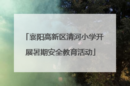 襄阳高新区清河小学开展暑期安全教育活动