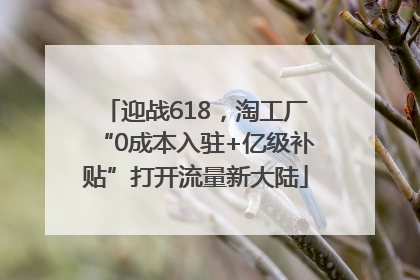 迎战618，淘工厂“0成本入驻+亿级补贴”打开流量新大陆