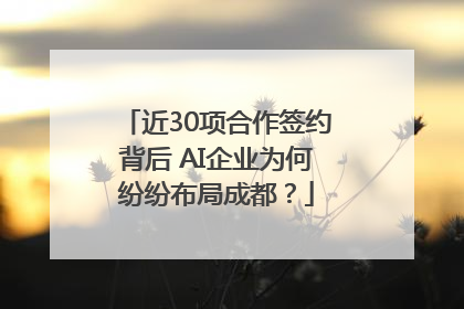 近30项合作签约背后 AI企业为何纷纷布局成都？