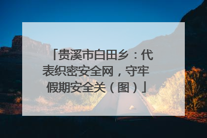 贵溪市白田乡：代表织密安全网，守牢假期安全关（图）