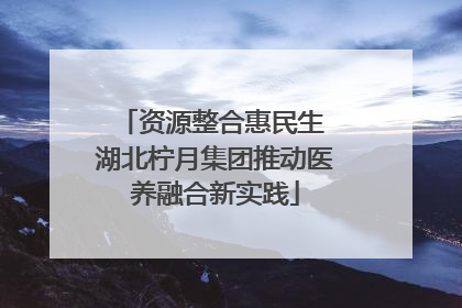 资源整合惠民生 湖北柠月集团推动医养融合新实践
