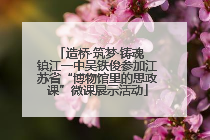 造桥·筑梦·铸魂 镇江一中吴铁俊参加江苏省“博物馆里的思政课”微课展示活动