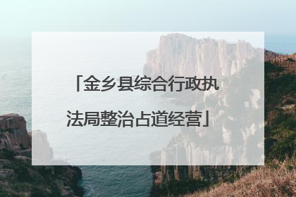金乡县综合行政执法局整治占道经营