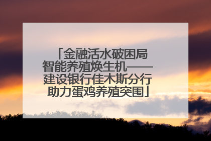 金融活水破困局 智能养殖焕生机——建设银行佳木斯分行助力蛋鸡养殖突围