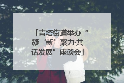 青塔街道举办“凝‘新’聚力·共话发展”座谈会